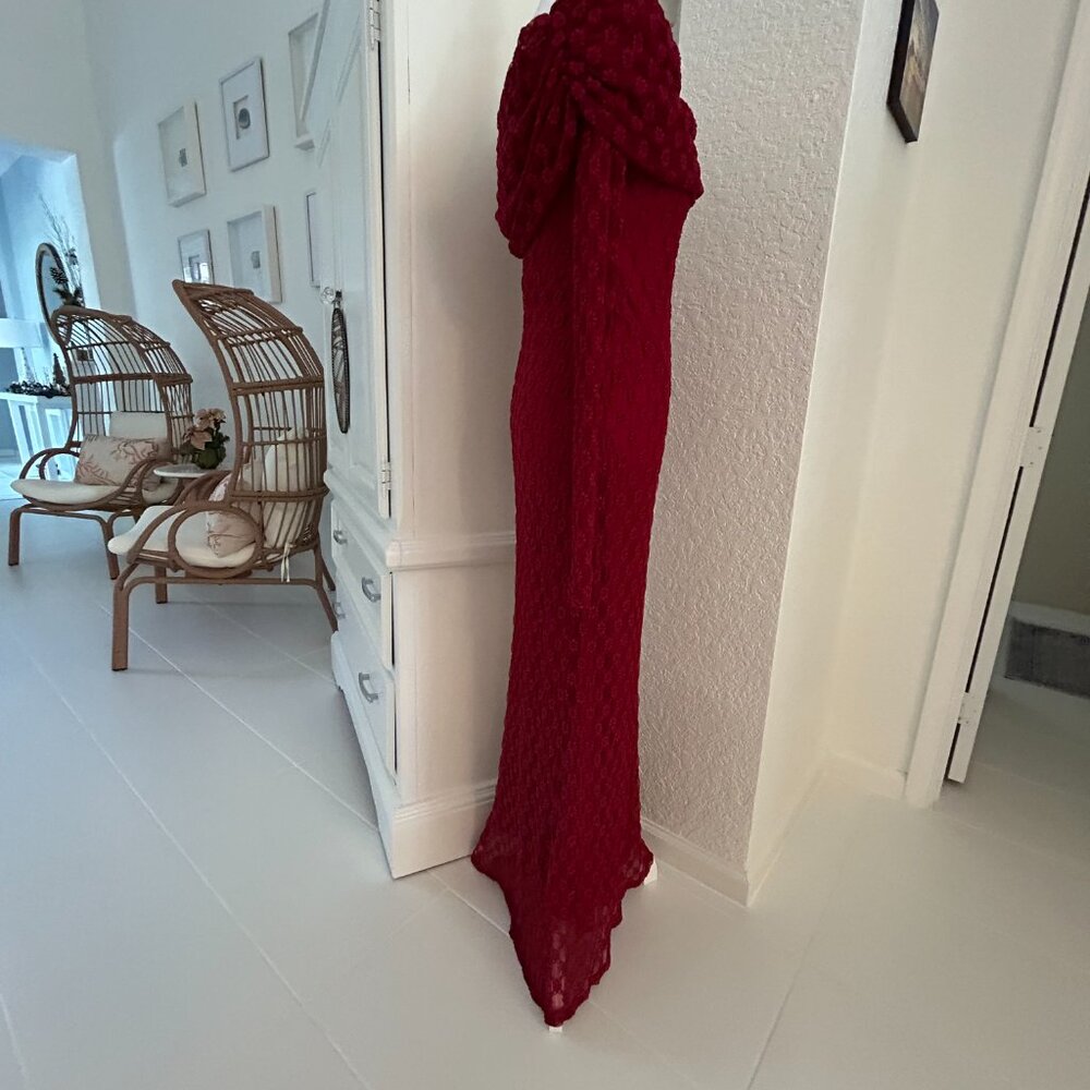 NWT Anthropologie/Bardot Adoni Ruby Red Maxi Dress - Picture 6 of 8